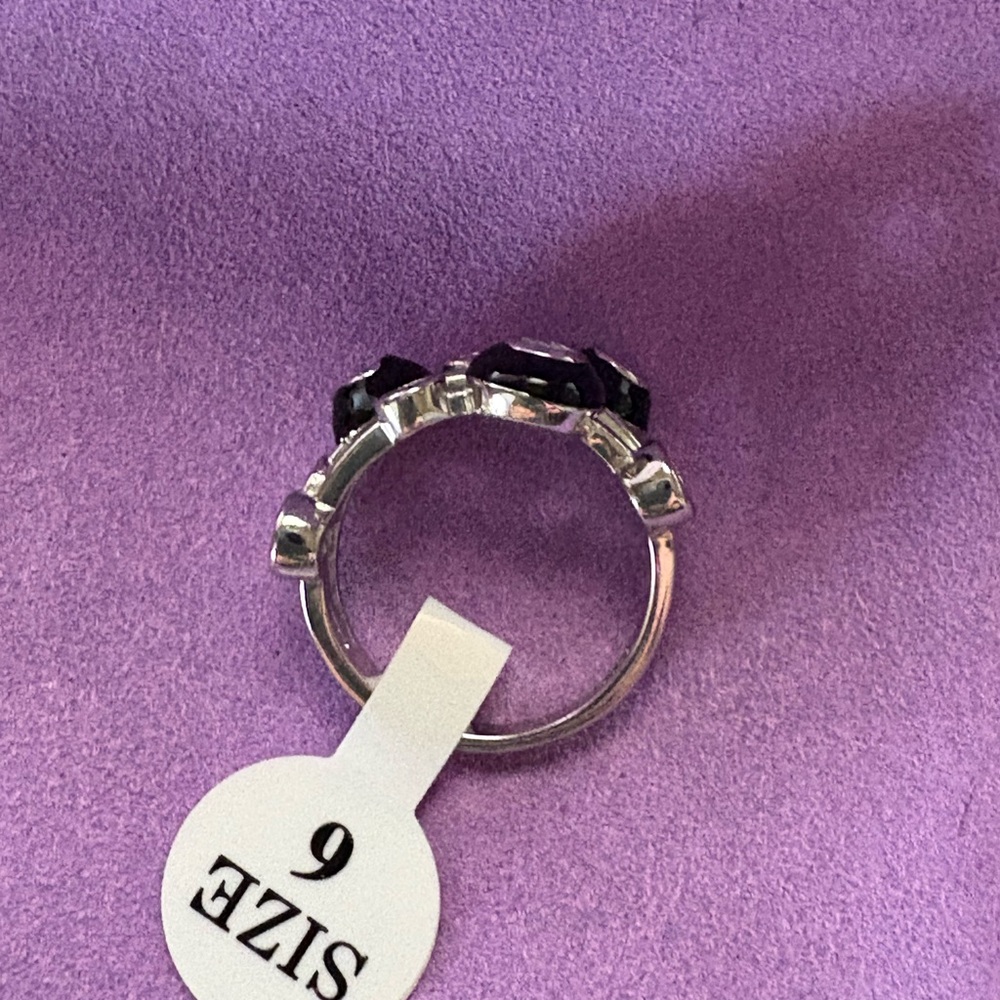 MELINDA MARIA
CLOUD 9 BLACK RING IN SILVER - Picture 6 of 6